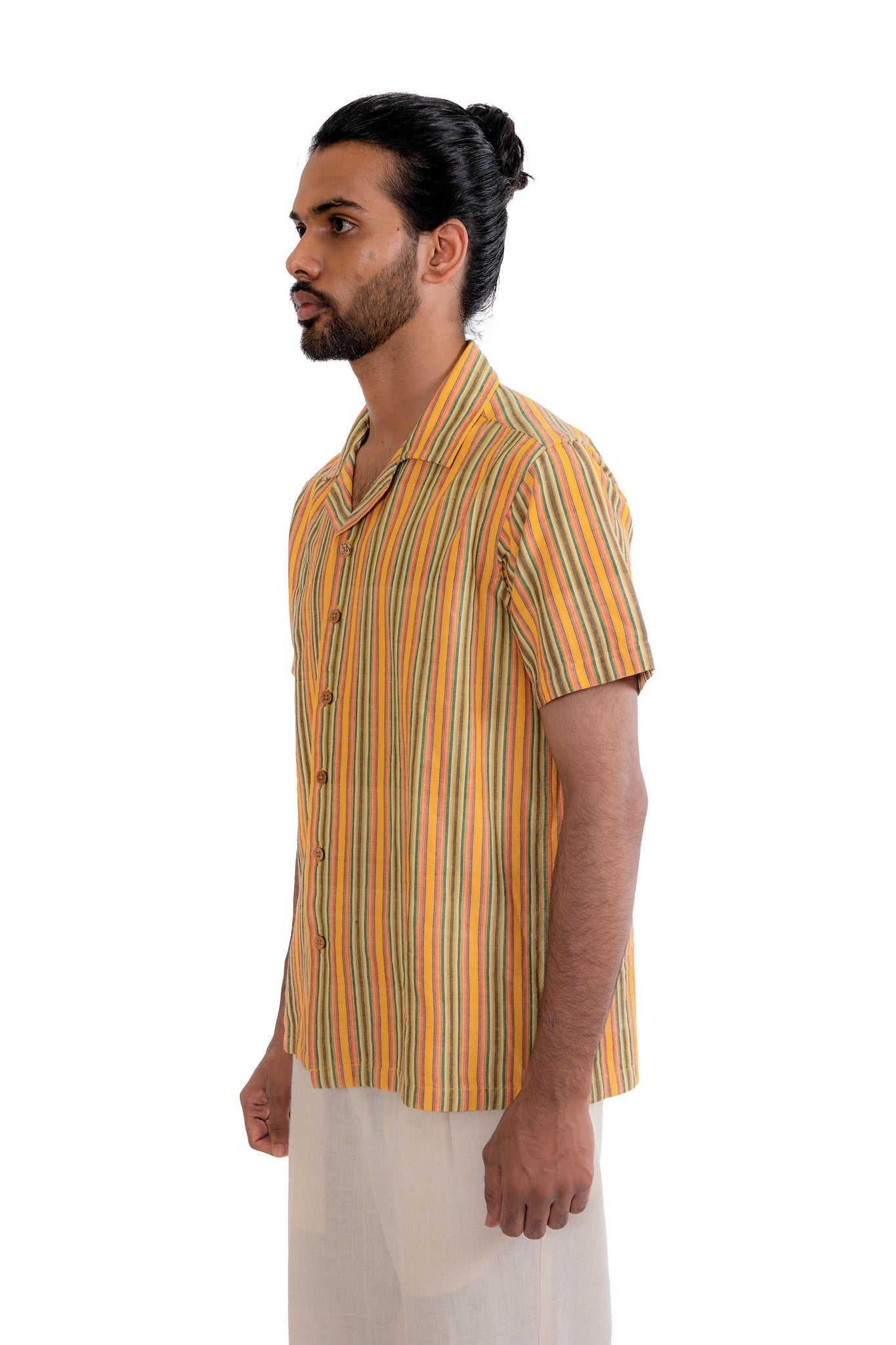 Yellow Stripes Handloom Shirt