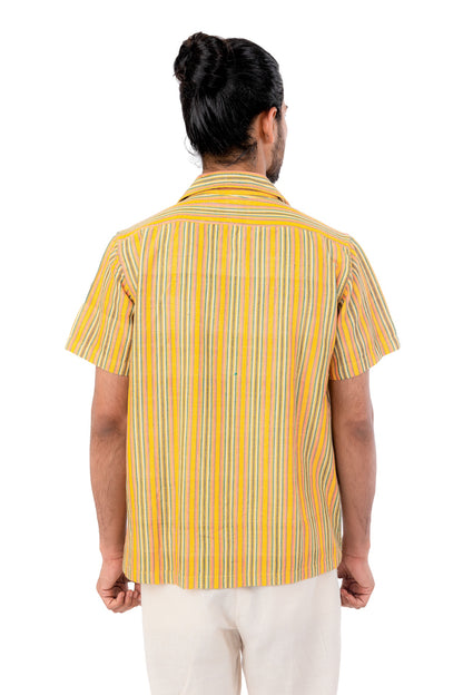 Yellow Stripes Handloom Shirt