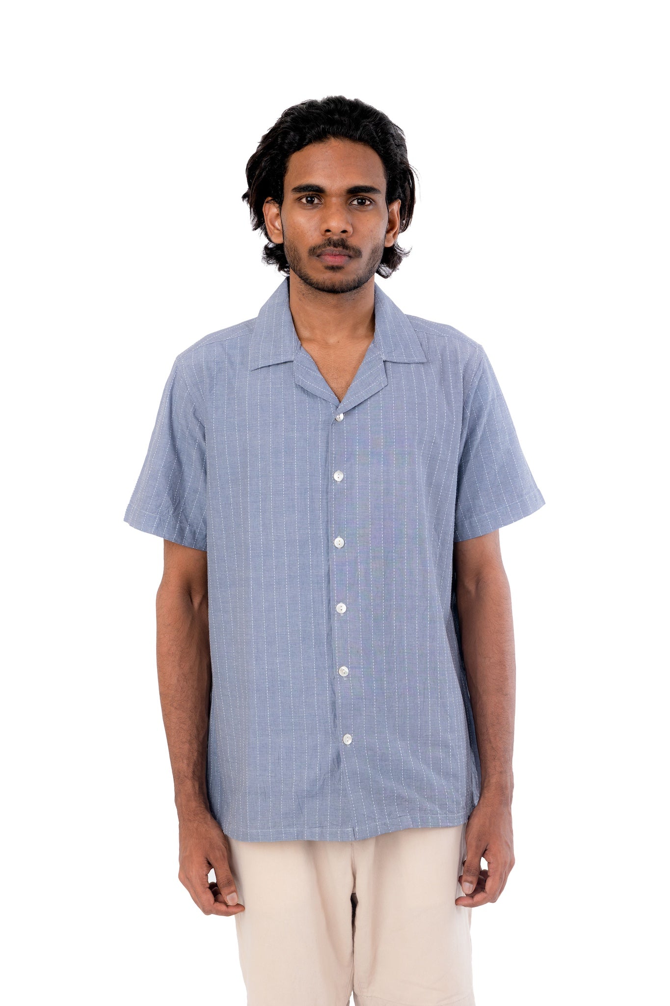 Handloom Grey Stripes Shirt