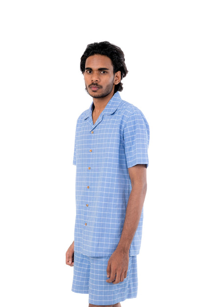 Blue Check Handloom Shirt