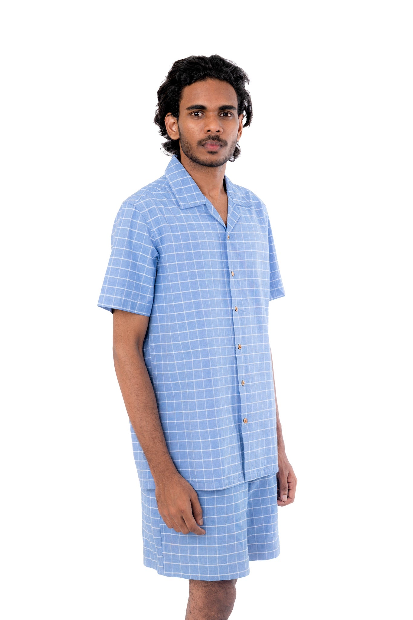 Blue Check Handloom Shirt