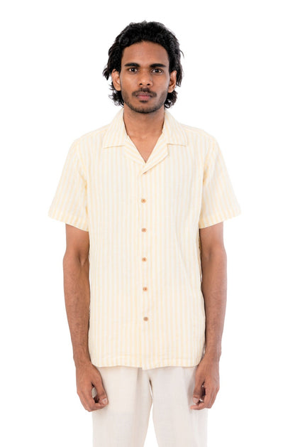 Yellow Stripes Handloom Shirt