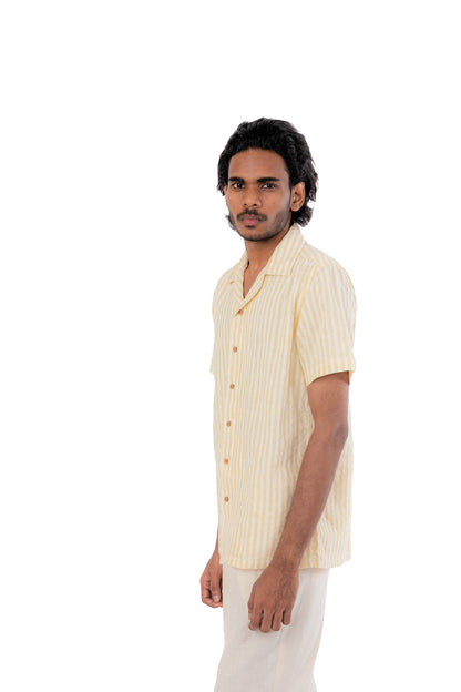 Yellow Stripes Handloom Shirt