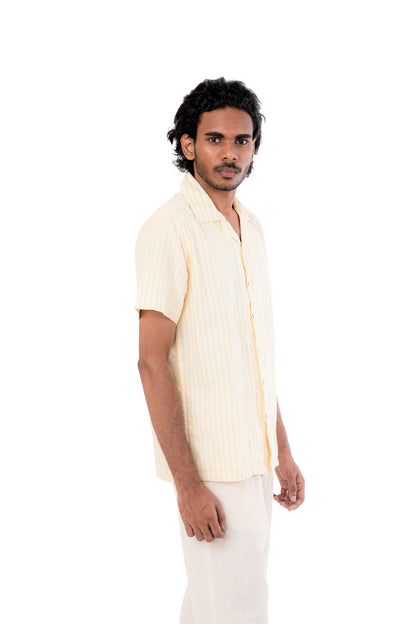 Yellow Stripes Handloom Shirt