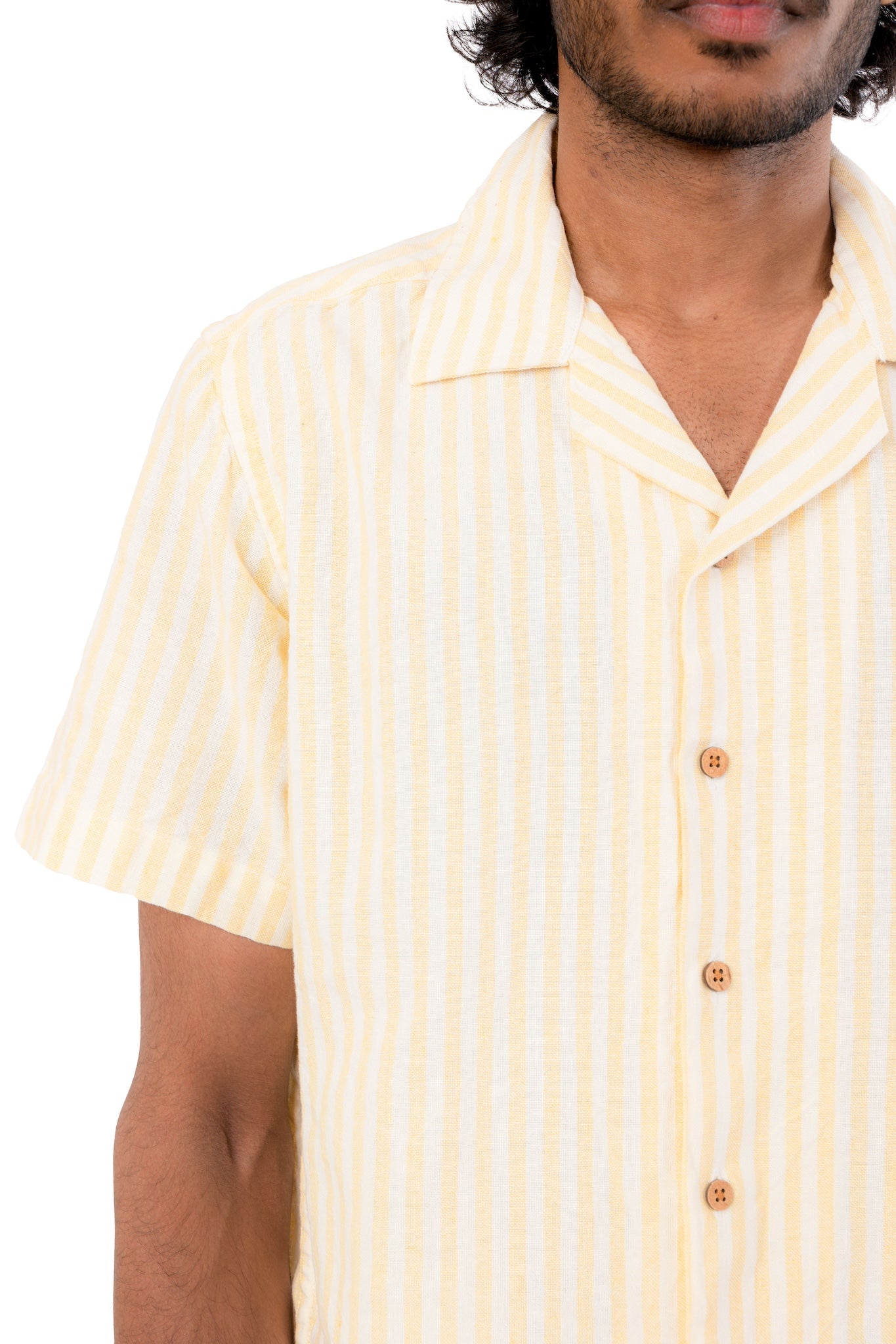 Yellow Stripes Handloom Shirt