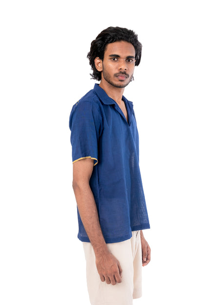 Blue Handloom Short Kurta