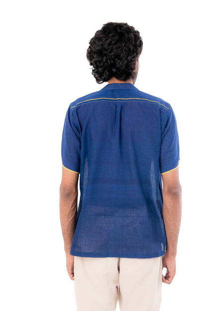 Blue Handloom Short Kurta