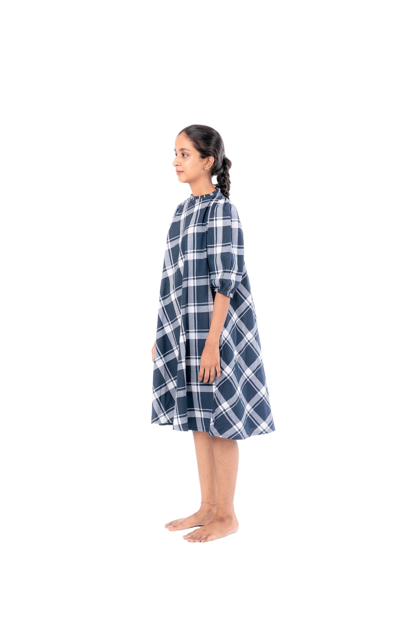 Black & White Handloom Check Dress