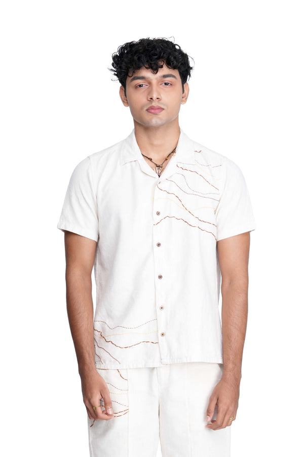 Spice Route Hand Embroidered Shirt
