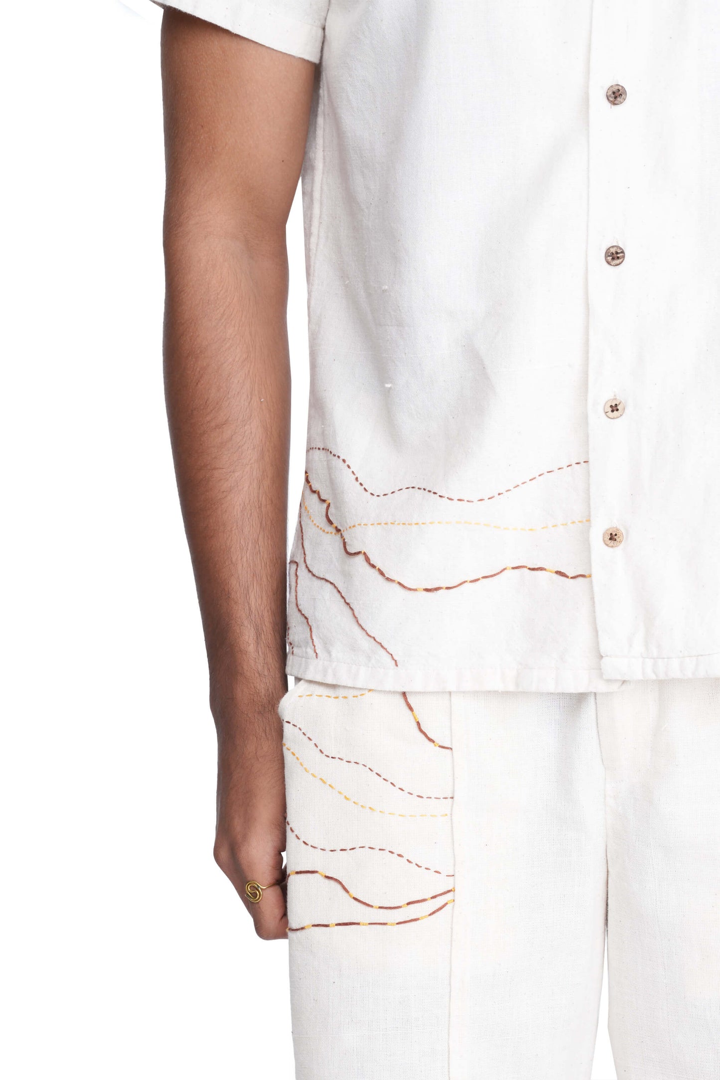 Spice Route Hand Embroidered Shirt