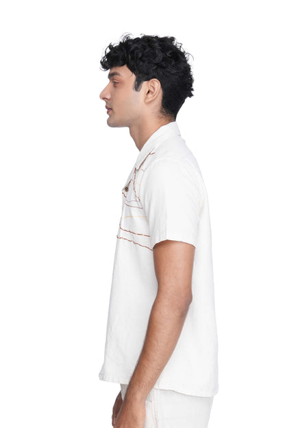 Spice Route Hand Embroidered Shirt