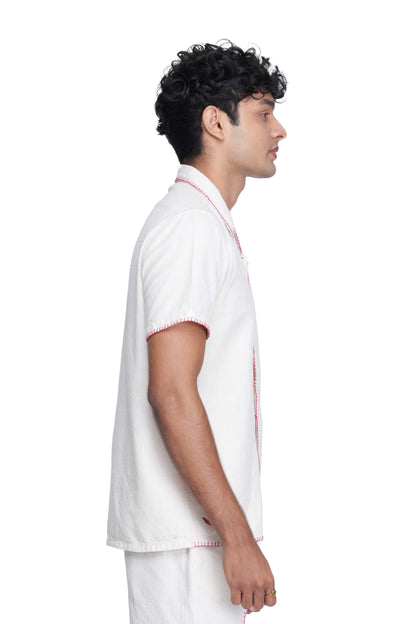 Hand Embroidered Unisex Chilli Handloom Shirt