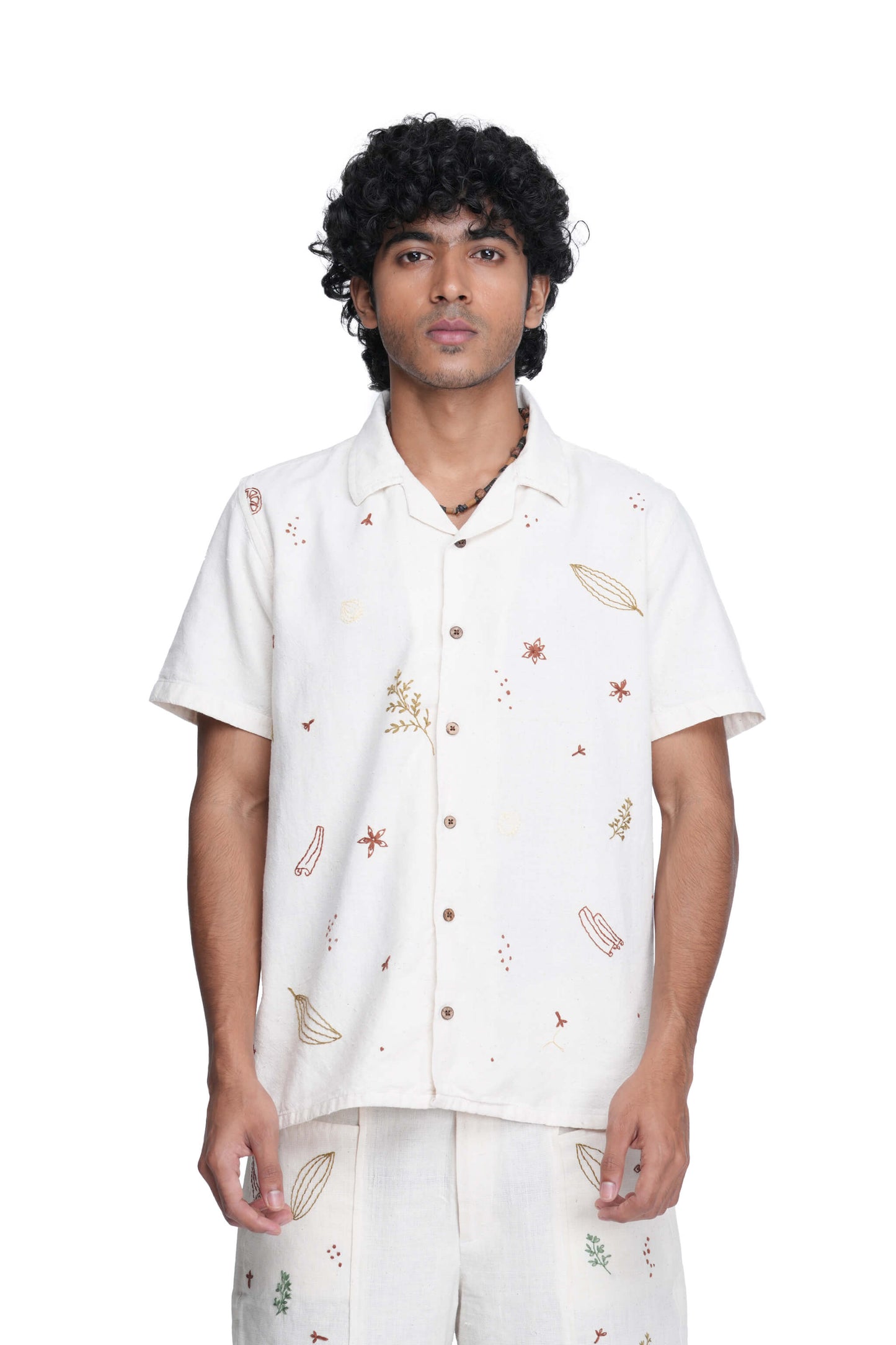 Hand Embroidered Unisex All Over Spices Handloom Shirt
