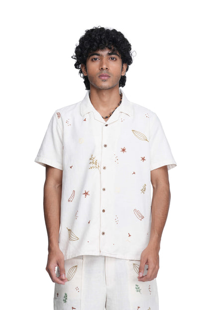 Hand Embroidered Unisex All Over Spices Handloom Shirt