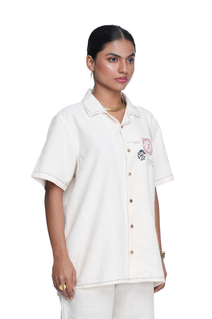 Vintage Stamp Patch Shirt.