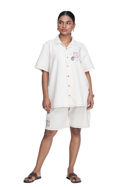 Vintage Stamp Patch Shirt.