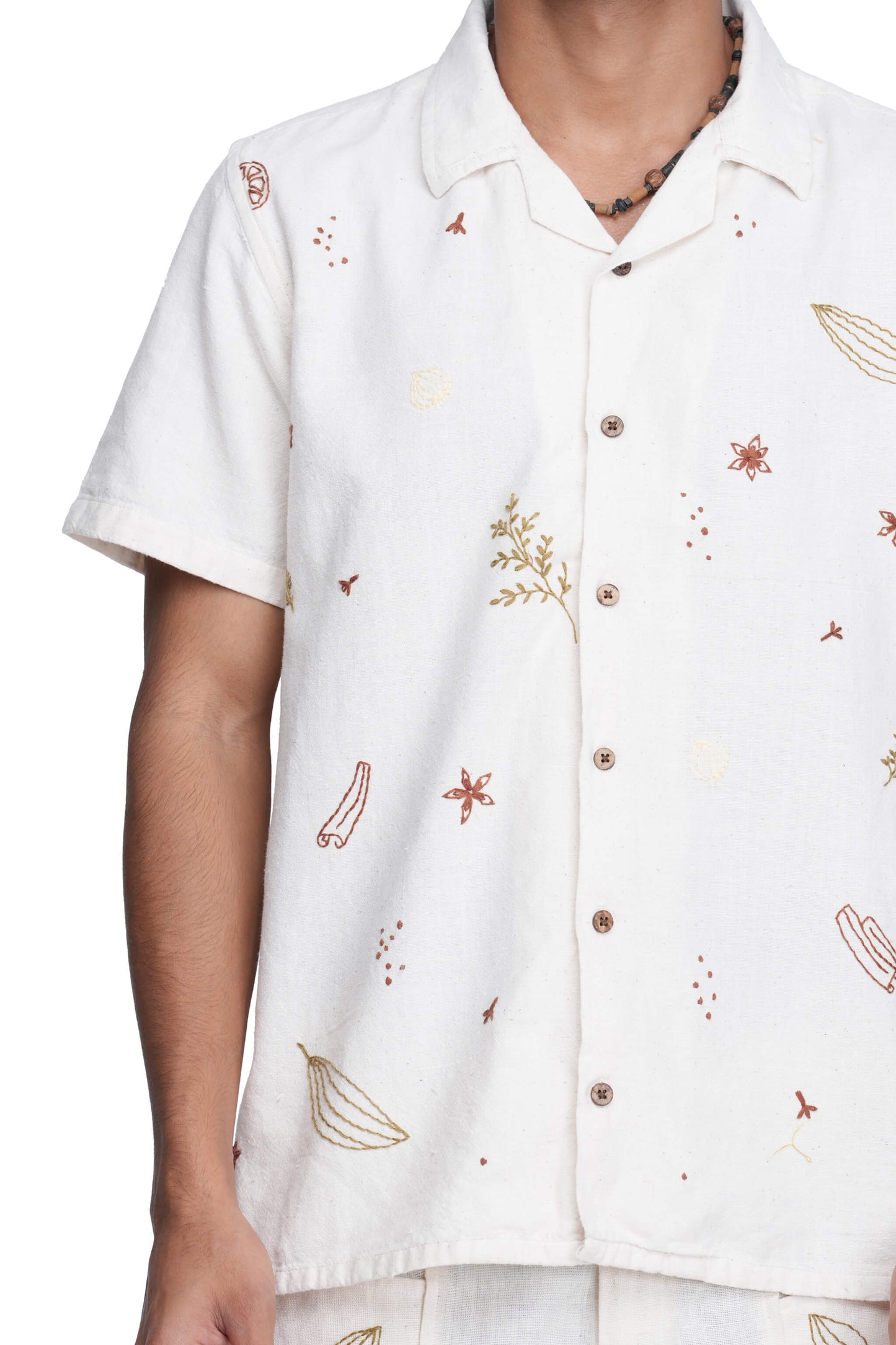 Hand Embroidered Unisex All Over Spices Handloom Shirt