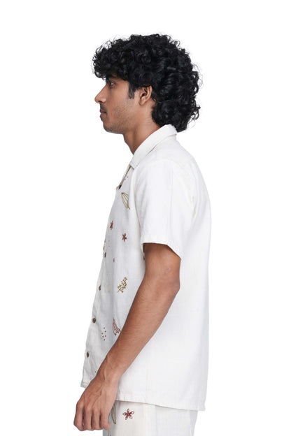 Hand Embroidered Unisex All Over Spices Handloom Shirt