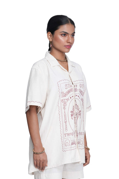 Shankhu Two Pies Hand Embroidered Shirt.