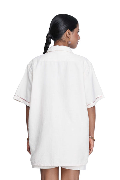 Shankhu Two Pies Hand Embroidered Shirt.