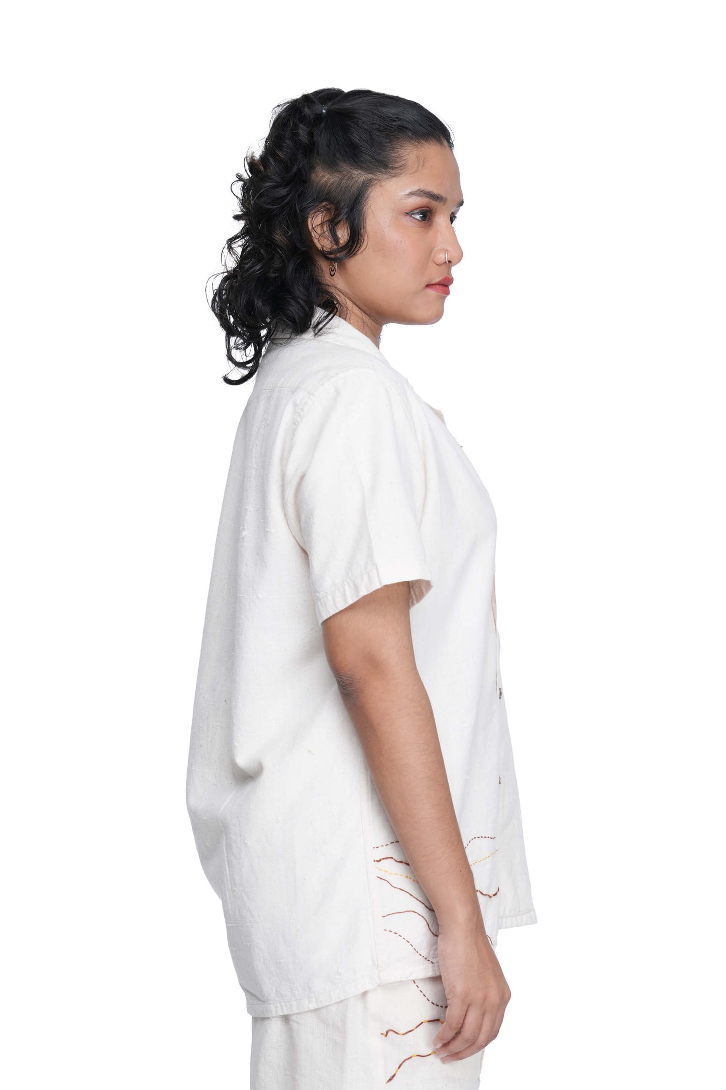 Spice Route Hand Embroidered Shirt.