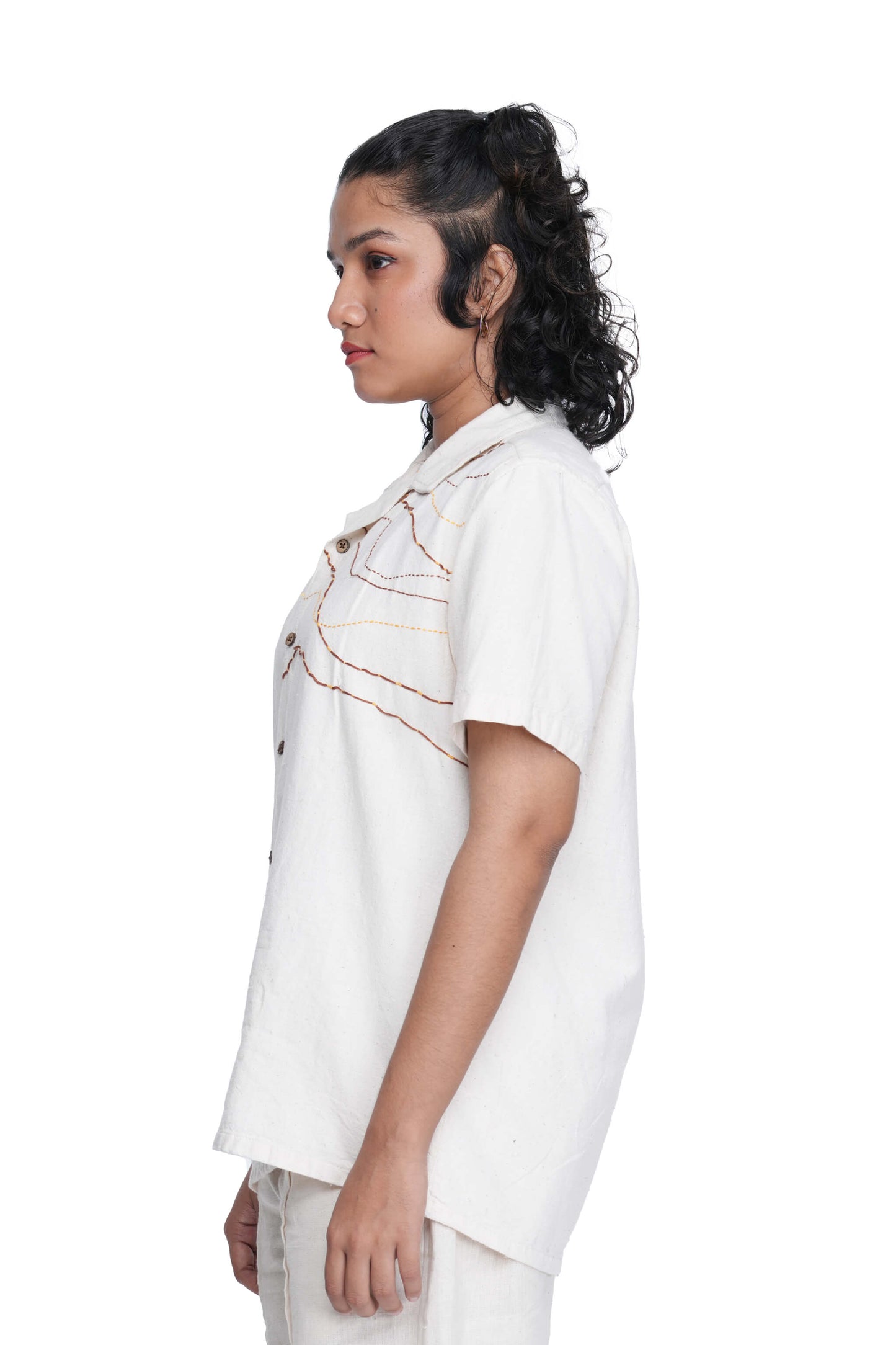 Spice Route Hand Embroidered Shirt.