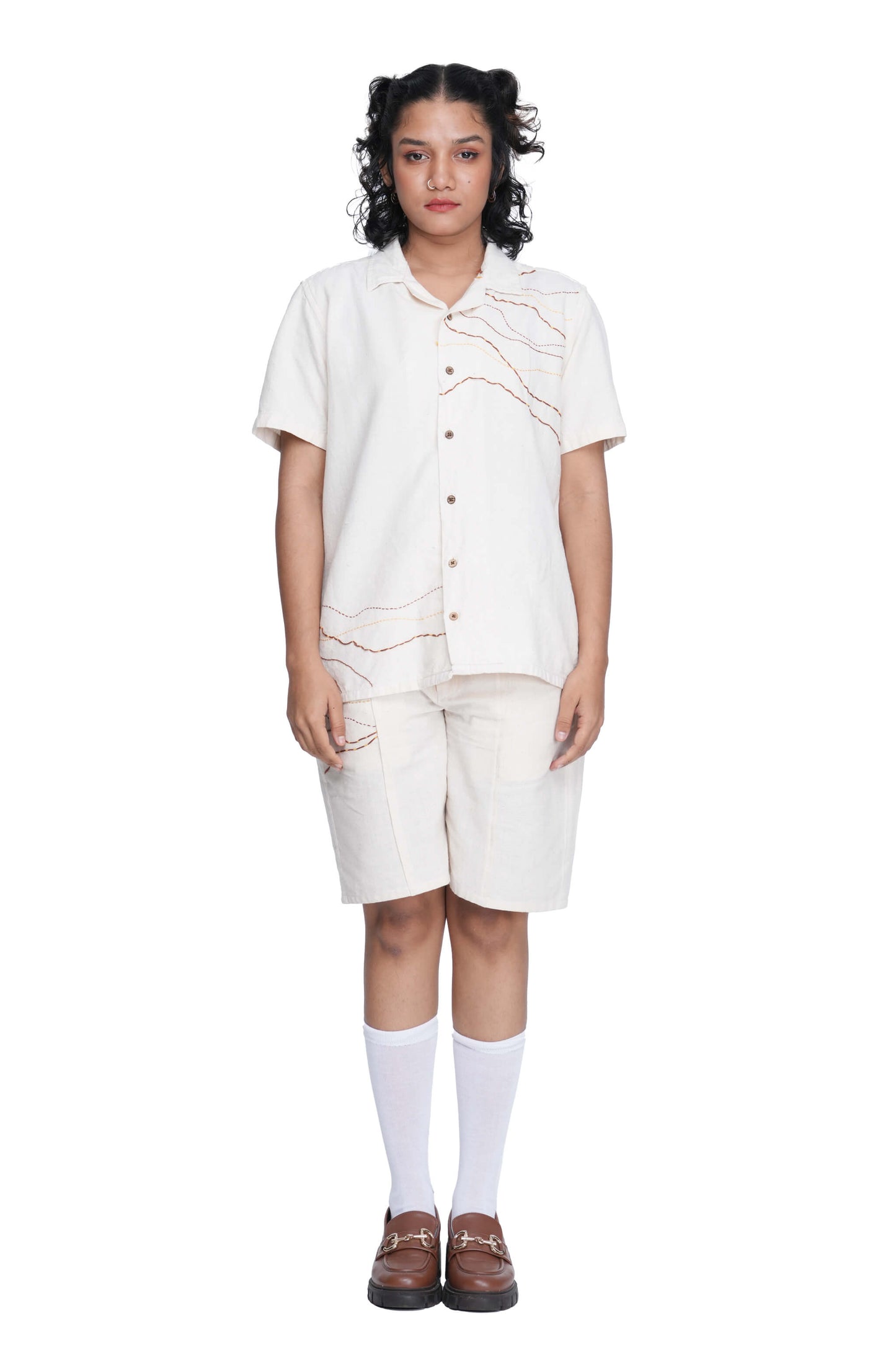 Spice Route Hand Embroidered Shirt.