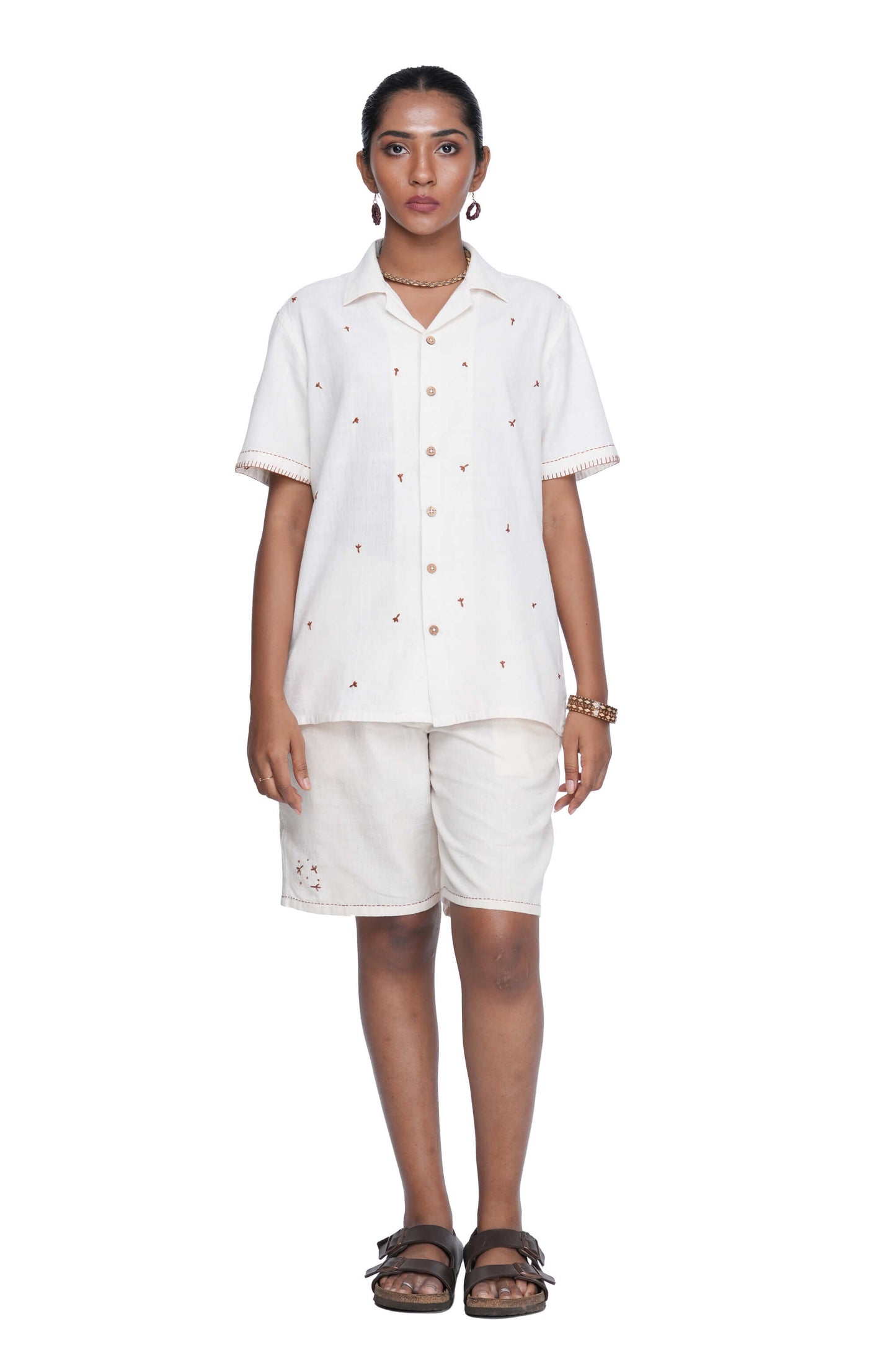 Hand Embroidered Spice Collection Cloves shirt.