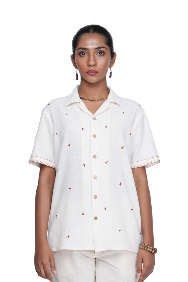 Hand Embroidered Spice Collection Cloves shirt.