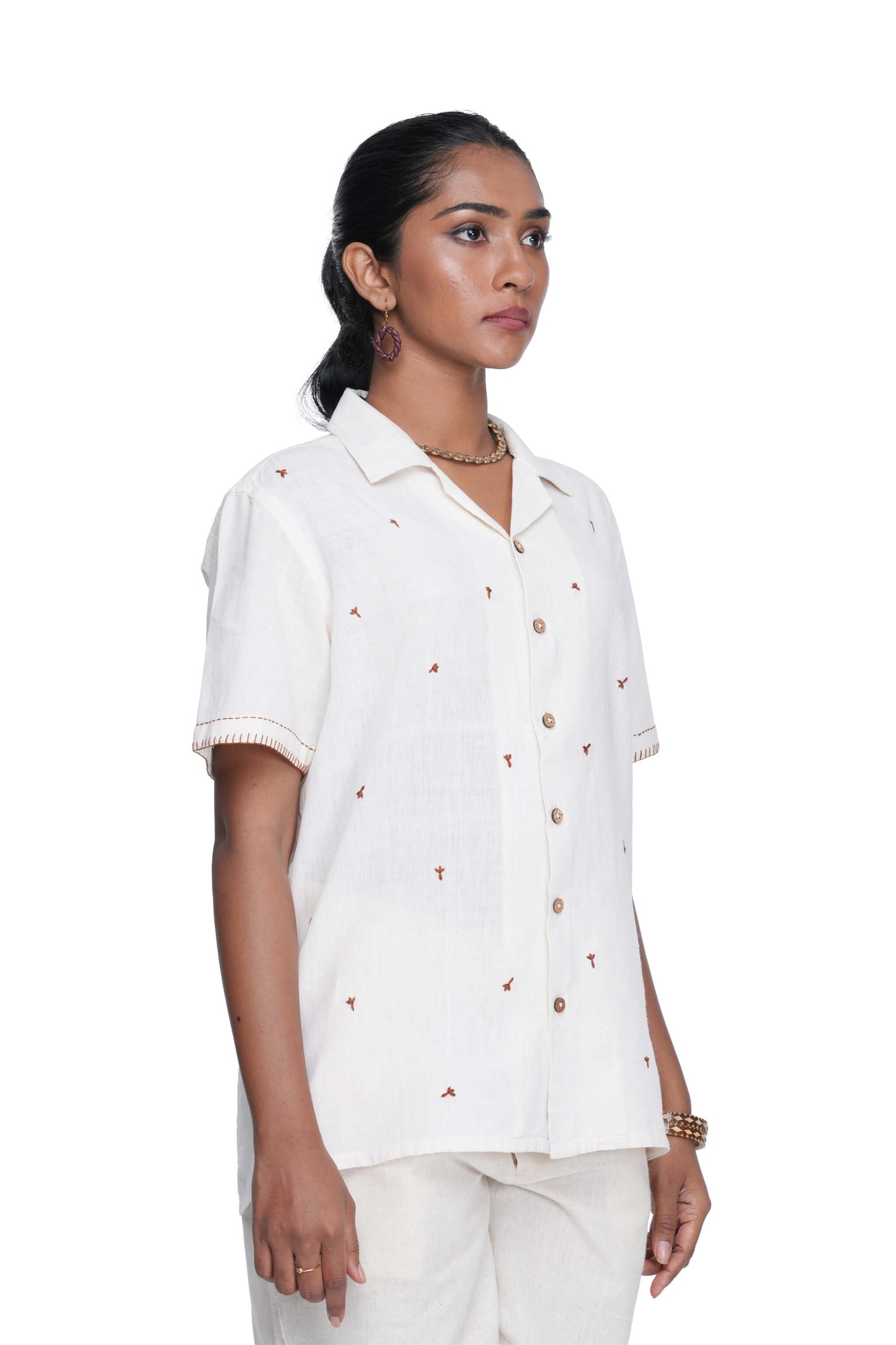 Hand Embroidered Spice Collection Cloves shirt.