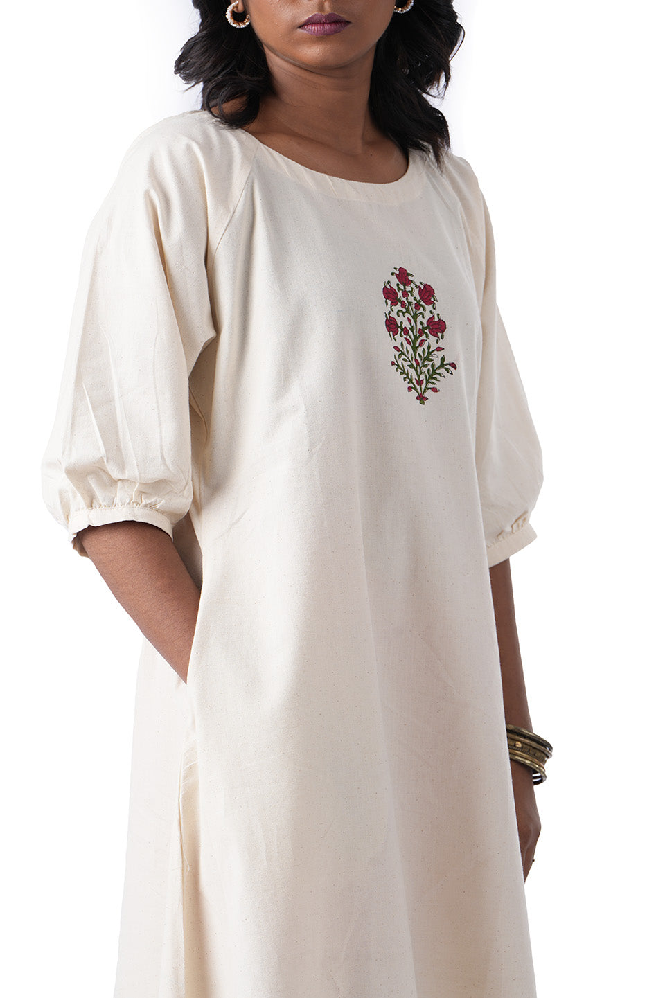 Screen Printed Handloom Kurta Dress