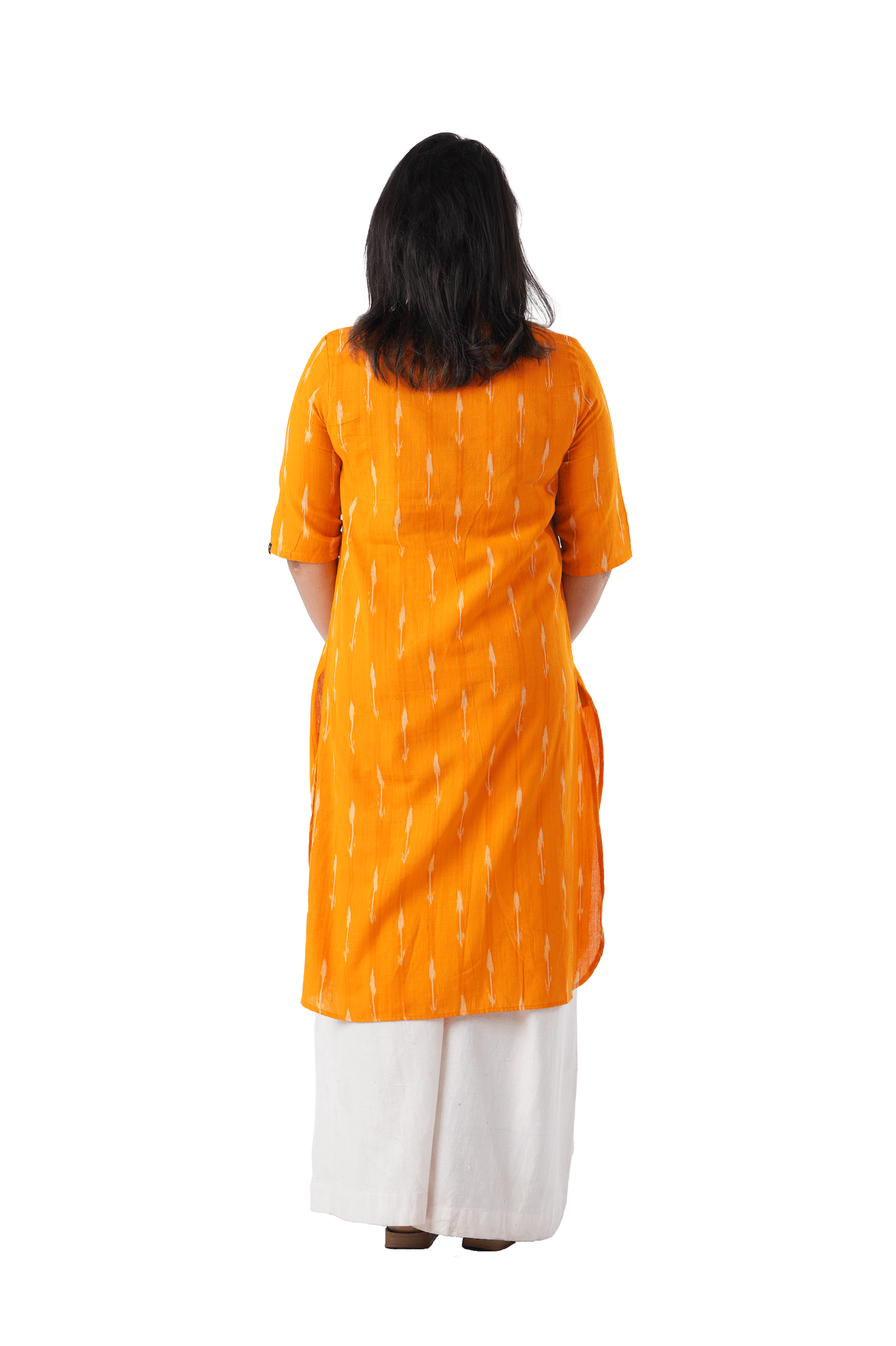Yellow Ikat Kurta