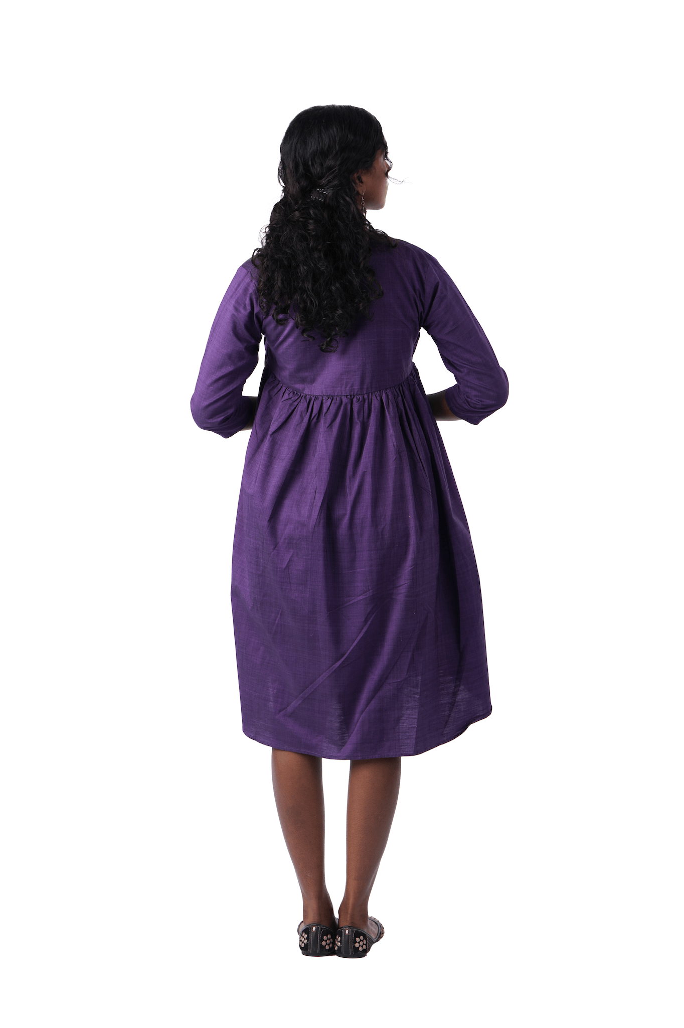 Double Shade Purple Wrap Dress