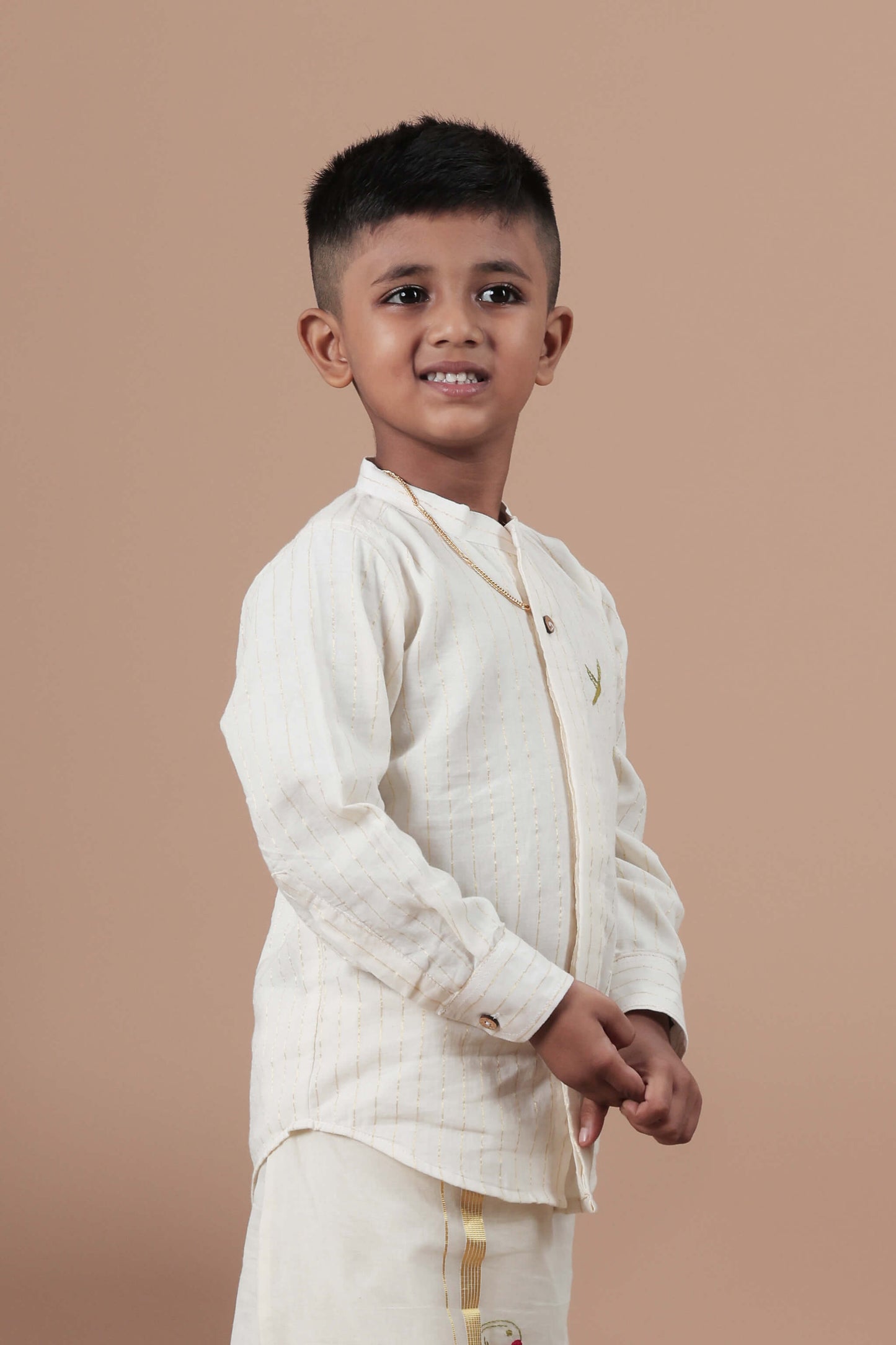 Parrot Motif Hand Embroidered Full sleeve shirt for Kids