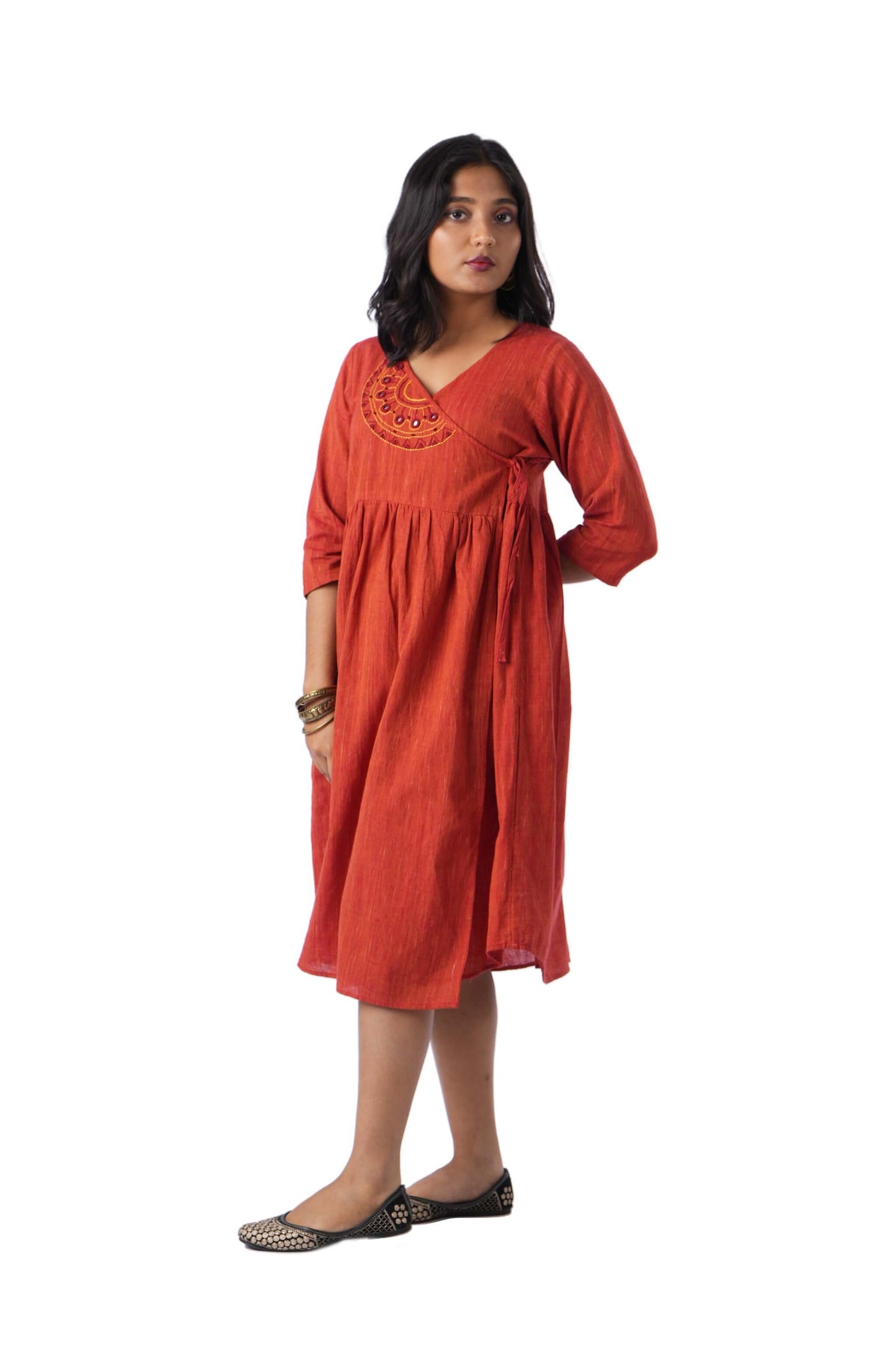 Red Mirror work frock