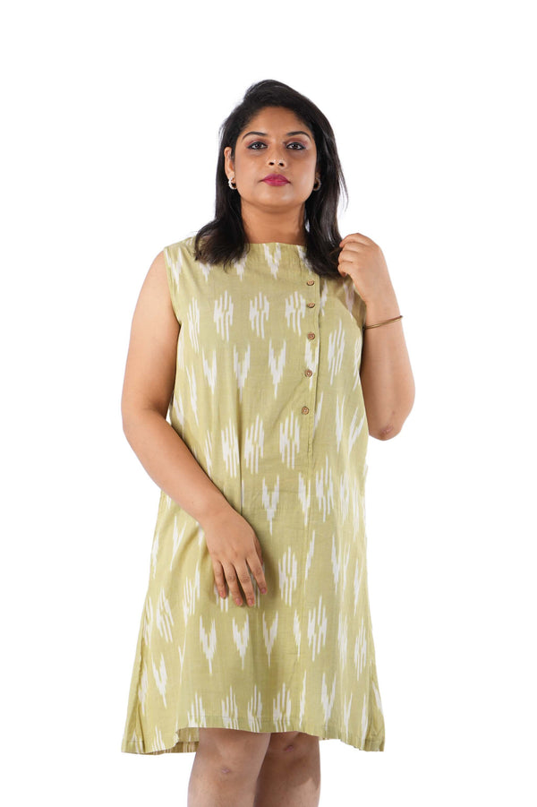 Light Green Ikat Dress