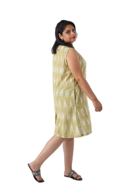 Light Green Ikat Dress
