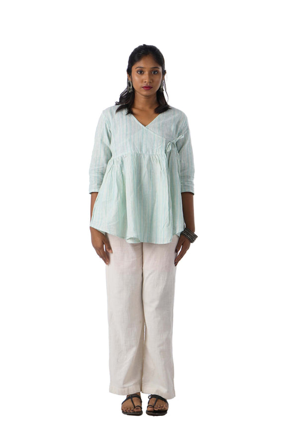 Light Blue wrap top