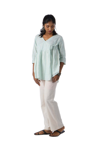 Light Blue wrap top