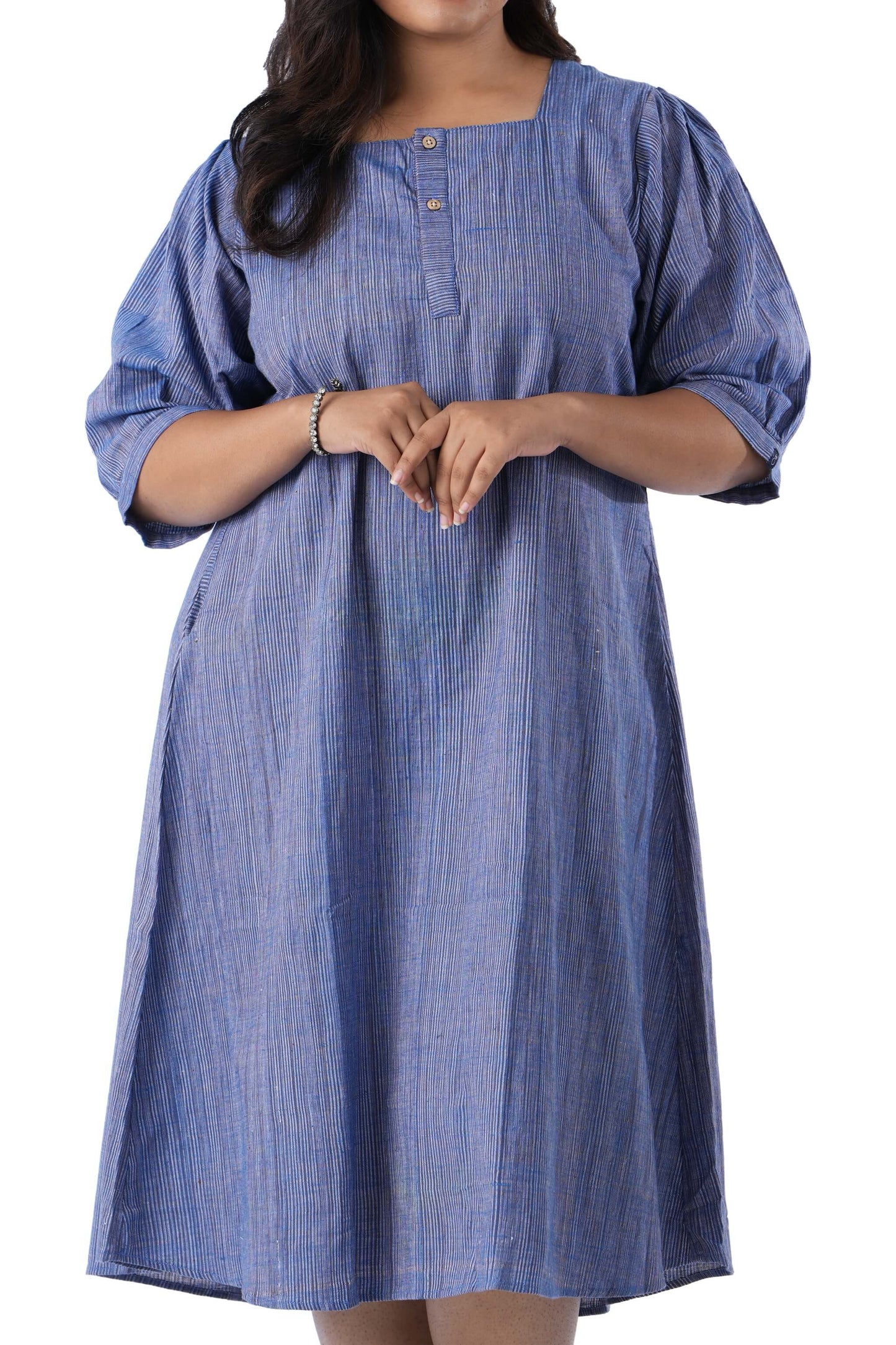 Blue stripe kurta