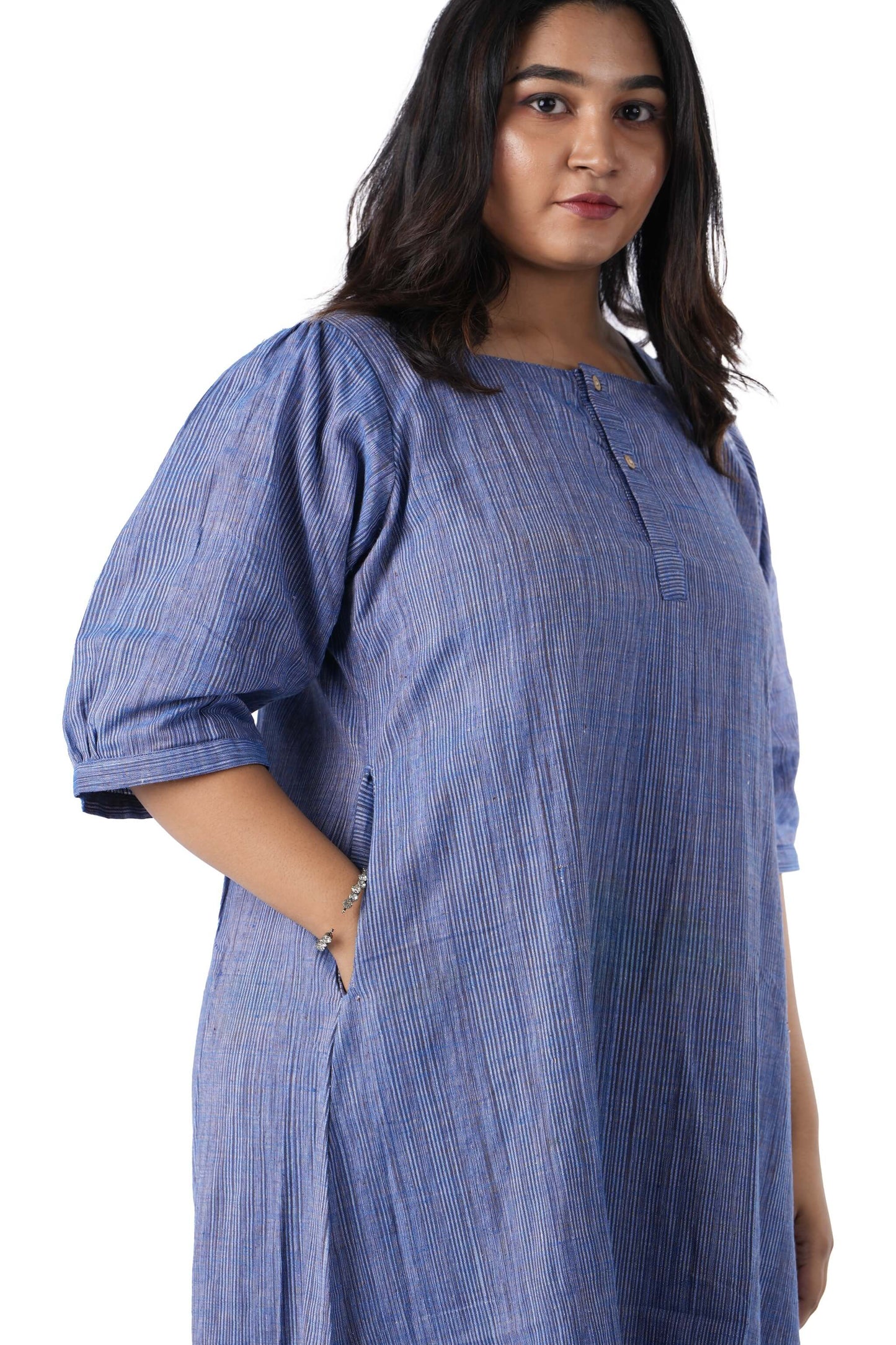 Blue stripe kurta
