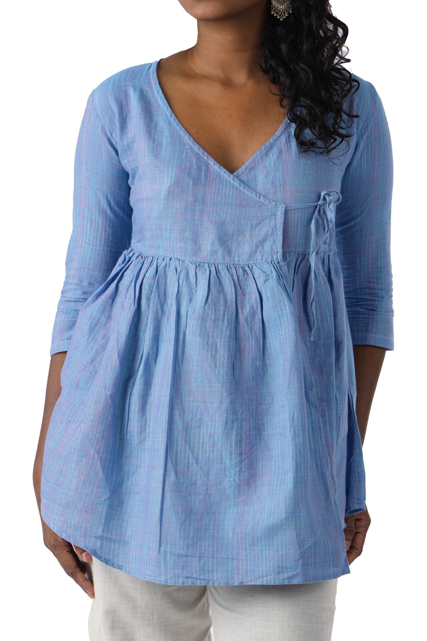 Sky Blue wrap Top
