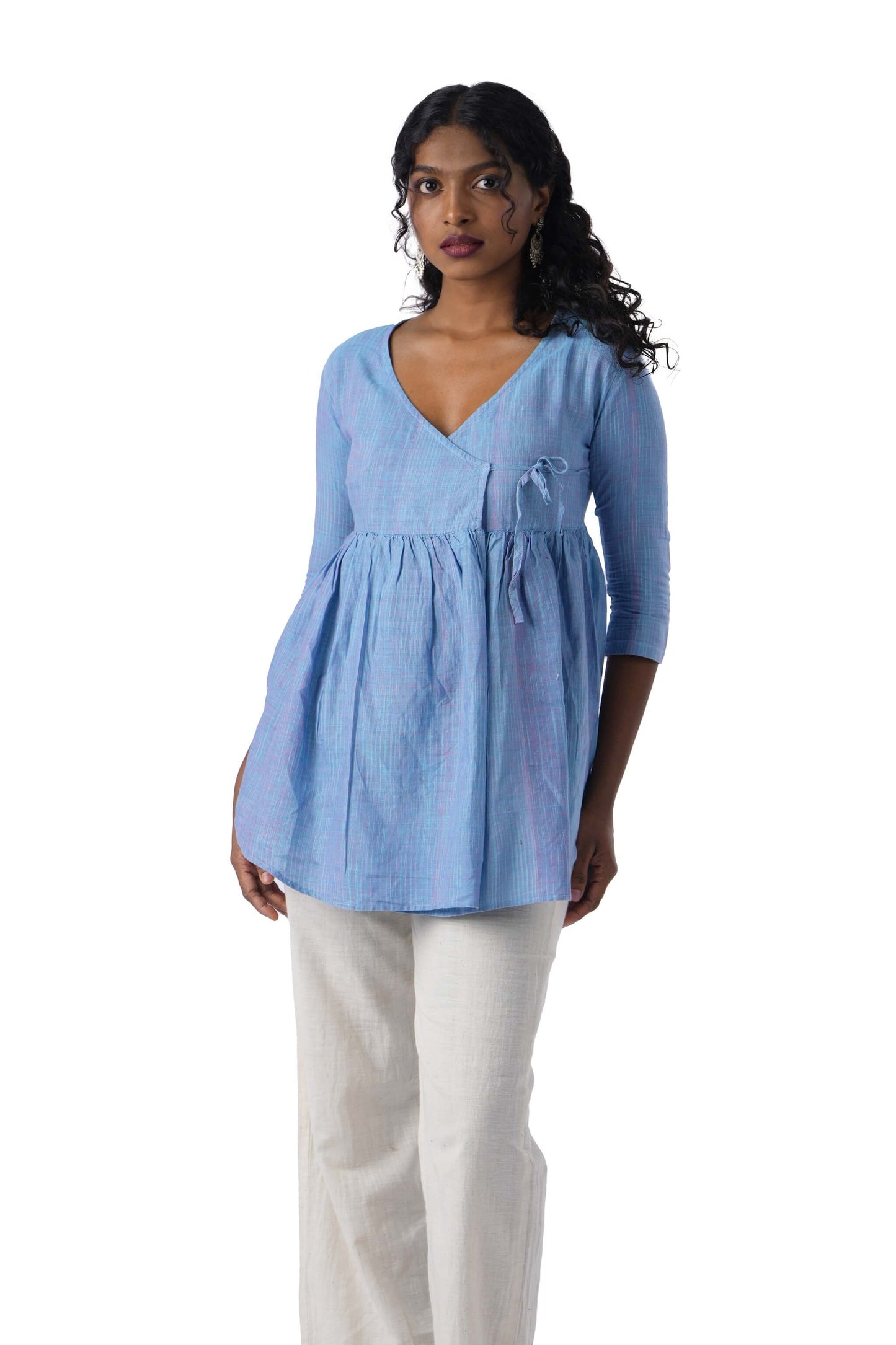 Sky Blue wrap Top