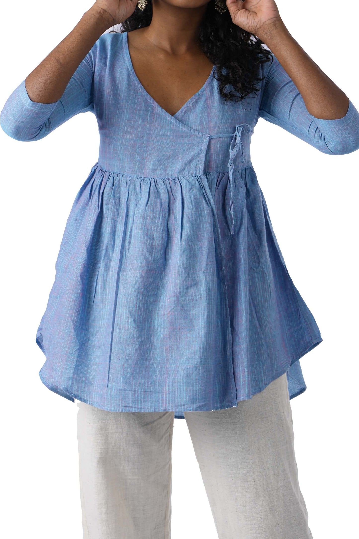 Sky Blue wrap Top