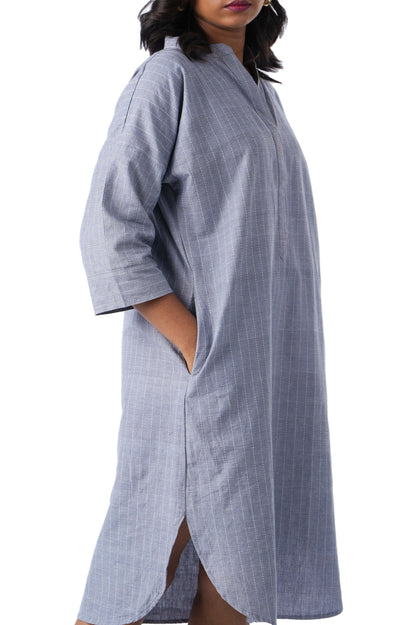 Grey Kurta with White Running Dress