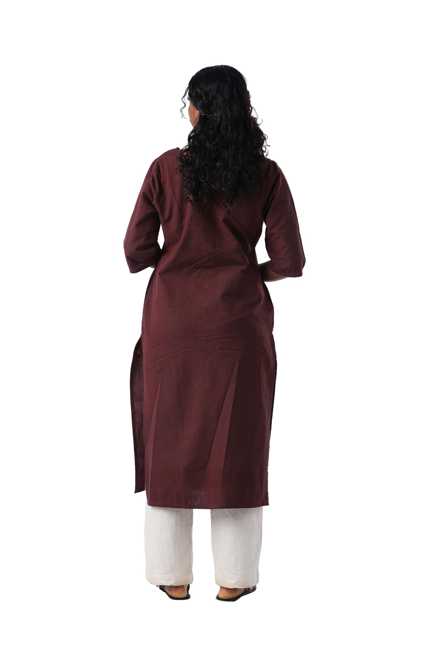 Brown Kurta with sequins work