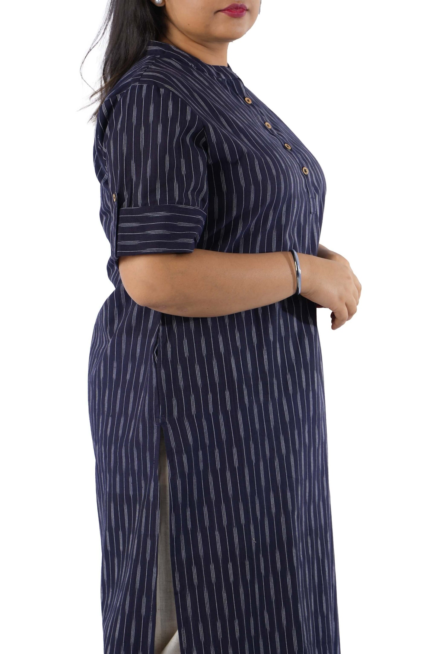 Dark Blue Ikat Kurta