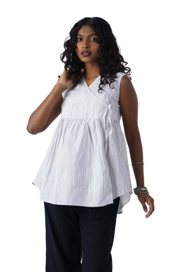 White Wrap Top