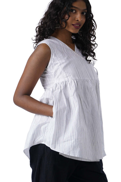 White Wrap Top