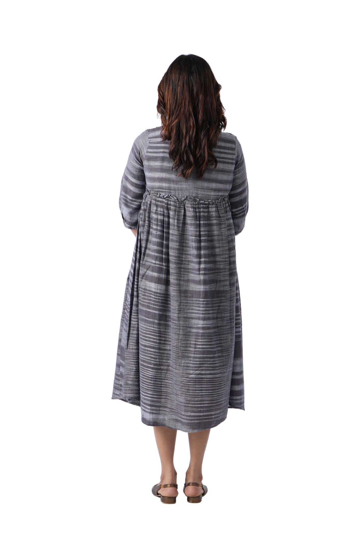 Grey Embroidered Cape with tie